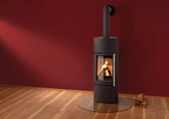 Kaminofen Wasserführend Leda DELTA W Schwarz, 8 KW -Brunner Verkäufe 6659 166380