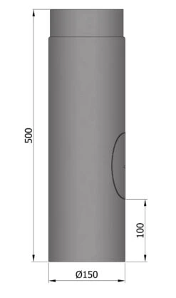 Rauchrohr Stahl 500 Mm Ø 150 Mm Hellgrau Mit Tür -Brunner Verkäufe 66ca4cb4799c4d36c6cec4ce2f312e08