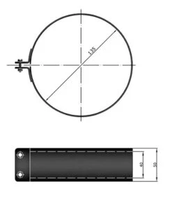 Rohrschelle Für Rauchrohr Stahl Schwarz Mit Dichtung -Brunner Verkäufe 6766 1