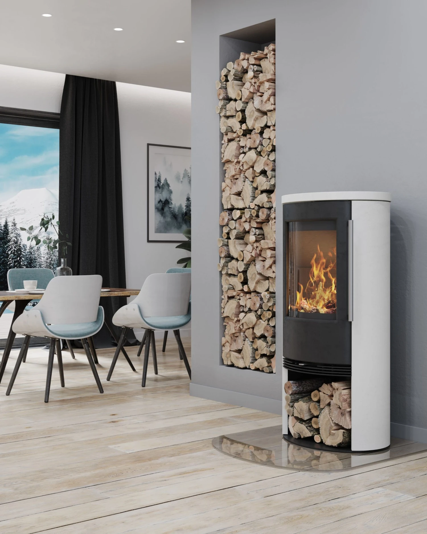 Kaminofen TermaTech TT21RS-WH Porto White Schwarz, 5 KW 7 Kaminofen TermaTech TT21RS-WH Porto White Schwarz, 5 KW – Bild 5