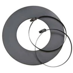 Rosette Mit Zwei Schellen Für Isoliertes Aluflexrohr, Grau