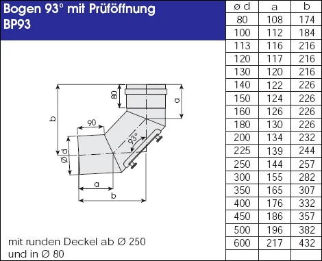 Schornstein Winkel 93° Einwandig Mit Prüföffnung - Eka Complex E 4 Schornstein Winkel 93° Einwandig Mit Prüföffnung - Eka Complex E – Bild 2