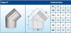 Schornstein Winkel 45° Doppelwandig - Eka Cosmos D 25 9 Schornstein Winkel 45° Doppelwandig - Eka Cosmos D 25 -Brunner Verkäufe b45jepscb65yc21i