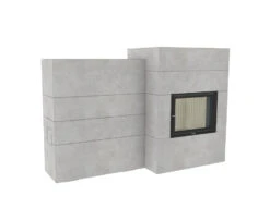 Grundofen Brunner BSG 01 Modul Speicher Stein Nebenstehend, Niedrig