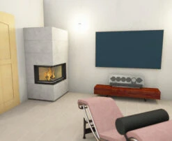 Kaminbausatz Brunner Systemkamin BSK 02 Eck Kamin Rechts Schiebetür, 11 KW -Brunner Verkäufe bsk02 45 01cix2fgpv5dblx