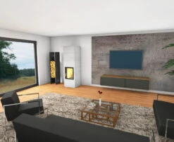 Kaminbausatz Brunner Systemofen BSO 02 HKD 2.2 DF, 9 KW -Brunner Verkäufe bso02 015xymmy77vmepc