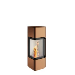 Kaminofen Spartherm CUBO S, 5,9 KW -Brunner Verkäufe cubo s rostbraun metallic feuer