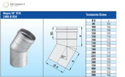 Schornstein Winkel 30° Einwandig - Eka Complex E -Brunner Verkäufe d8977f1495c4efc754b9597099b65a94