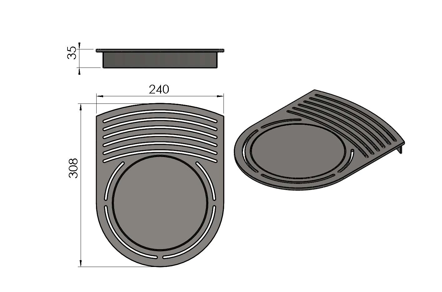 Rost Topplatte TermaTech TT20, Schwarz 4 Rost Topplatte TermaTech TT20, Schwarz – Bild 2