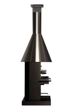 Grillkamin Edelstahl Firestar CUBE DESIGN -Brunner Verkäufe firestar cube schwarz seitlichjas 0330 1