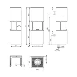 Kaminbausatz Nordpeis CAPRI IR Super Max, 6 KW -Brunner Verkäufe id 173096 orig