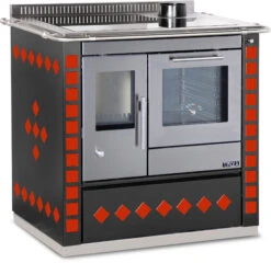 Holzherd Greithwald Tyrola TRC 85, 8 KW -Brunner Verkäufe tr c85 anthrazit rot