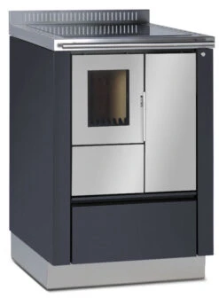 Holzherd Greithwald Tyrola TRA 60, 6 KW -Brunner Verkäufe tra60 grau emalliert ms antikschwarz